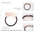 Cute light pink acrylic cat hair tie with black elastic band for women and girls - Light Pink
