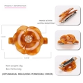Blumen-Haarclip aus bernsteinfarbenem Acetat mit Strass und Schildpatt-Struktur - Klein / Rote Schildpatt