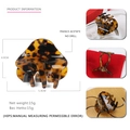Tortoiseshell acetate hair claw clip with leopard pattern measures 5.4cm for daily styling - Tortoiseshell