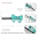 Elegante fermaglio per capelli in acetato marmorizzato turchese con fiocco - Verde
