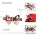 French acetate marble texture bow hair clip spring clip hair accessory 6.3cm size - Small / Multi-color Small