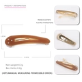 Dark brown acetate teardrop hair clip with sparkling rhinestones and metal spring - Brown