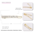 Elegante pinza de acetato blanco crema con cristales de Austria y base de metal dorado - Blanco Roto