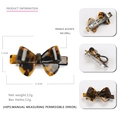 French acetate hair clip with vintage tortoiseshell leopard print bow design - Small / Tortoiseshell Small
