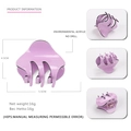 Glossy purple acrylic hair claw clip with three-tooth design for elegant styling - Purple