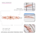 Eleganter rosa Haarclip aus Acetat mit Perlen und Champagner-Kristallblumen für Damen - Rosa