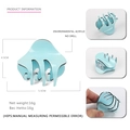 Light blue acrylic hair claw clip with cutout design, 4.5cm height and 5.5cm width - Pale Blue