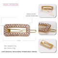 Haarspange aus braunem Acetat mit doppelreihigen Steinen, 4,8cm x 1,7cm groß - Braun
