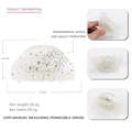 Pinza per capelli scintillante in acrilico bianco latte cangiante con dettagli di 7,9cm - Bianco