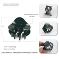 Dark green acrylic hair claw clip for ponytail styling with dimensions 5.5cm by 4.5cm - Dark Green