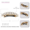 Elegante fermaglio per capelli in lega dorata con perle bianche e strass scintillanti - Stile Perla a Quattro File