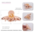 Pinza per capelli a fiore in acetato rosa con strass austriaci e perla centrale - Arancione