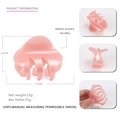 Pink acetate claw hair clip with elegant glossy finish in 5.4cm size for women - Pink