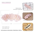 Pinza para el pelo de acetato rosa con diamantes de imitación y líneas doradas - Rosa