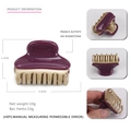Pince à cheveux bicolore violette et dorée en acétate, 4,4 cm, accessoire élégant - Violet