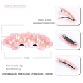 Pasador de pelo de acetato rosa con forma de concha y detalles de diamantes - Rosa 1