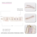 Fermaglio per capelli in acetato marmorizzato rosa con scritta REPELLER - Lettera REPELLER Bianco