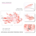 Pinza para el pelo de acetato coral rosa con perla blanca para mujeres y niñas - Rojo