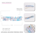 Fermaglio in acetato con lettere fever e motivo marmorizzato blu bianco rosa - Lettera FEVER Blu