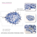Pinza para el pelo de estrella de mar en acetato azul con diamantes de imitación - Azul claro