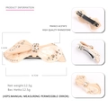 Elegant beige acetate bow hair clip with high quality rhinestones and spring fastener - Nude
