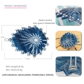 Pinza para el pelo de estrella de mar en acetato azul oscuro con pedrería 7,7cm - Azul