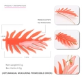 Haarklammer in oranger Blattform aus Acetat mit Goldklemme und Maßen 7,4 cm mal 3,8 cm - Rot