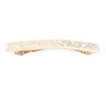 Minimalistische haarklem van marmeren acetaat met gouden J'ADORE letters decoratie - Wit JADORE