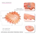 Pince à cheveux tournesol orange en acétate avec strass, taille 7,7x5cm - Orange