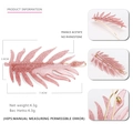 Pink glitter acetate feather hair clip for women with 7.4cm size dimensions - Pink