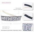 Dunkelblaue Acetat-Haarklammer mit WEDNESDAY-Strass-Schriftzug und Metall-Clip-Struktur - Blue (WEDNESDAY)