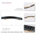 Elegante zwarte acetaat haarklem met strass LOVE-belettering van 8,5cm lang - Zwart LOVE