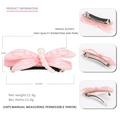 Fermaglio a libellula in acetato rosa con perle e strass su base a molla in metallo - Pinza Floreale Rosa senza Strass