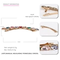 Gouden legering haarspeld van 9 cm met veelkleurige kristallen en marquise strasstenen - Kleurrijk