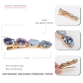 Barrette à cheveux cristal violet de 5,4 cm avec base en alliage de qualité - Dégradé Violet Vers Bleu