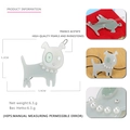 Detailansicht der Hunde-Haarklammer aus Acetat mit Perlen und Maßen 5,2cm x 5,9cm - Grün