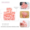 Pink and white marble acetate hair claw clip with minimalist geometric hollow design - Pink Marble Stone