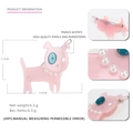 Pinza para el pelo de perro rosa en acetato con perlas blancas y detalles azules - Rosa