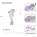 Seepferdchen-Haarspange aus lila marmoriertem Acetat mit Strasssteinen und Metallclip - Lila