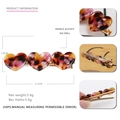 Tortoiseshell heart-shaped acetate hair clip with gold metal duckbill grip for women - Coral Pink