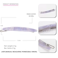 Fermaglio per capelli in acetato lavanda marmorizzato da 7,2cm con robusta clip in metallo - Viola Chiaro