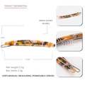 Fermaglio per capelli in acetato rosa e arancio motivo animale base metallo 7,2cm - Marrone & Giallo