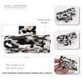 Pinza per capelli in acetato francese con motivo bianco e nero misura 7,8 cm - Motivo Inchiostro Bianco e Nero (3)