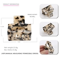 Tortoiseshell leopard print acetate hair claw clip with 5cm geometric design for women - Tortoiseshell