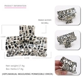 Medium acetate hair claw with black and white geometric pattern, 6.1cm long and 3.5cm high - Black White Geometric (3)