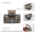 Pinza per capelli rettangolare in acetato con motivo marmo marrone lunga 6,8 cm - Marmo Grigio Marrone