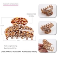 Pince à cheveux en acétate motif mosaïque marron pour femme, taille 7cm x 3.8cm, élégante - Motif Mosaïque Brun Et Beige (4)