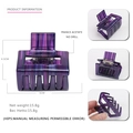 Purple marble pattern acetic acid hair claw clip with minimalist square geometric design - Purple Striped