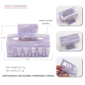 Rectangle lavender marble acetate hair claw clip, 6.8cm size for elegant hairstyling - Light Purple Marble