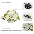 Barrette camélia rétro française en acétate vert olive avec des cristaux de bohême - Vert